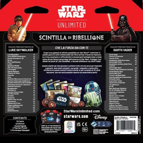 Star Wars: Unlimited TCG Stintilla of Rebellion Starter Set (Italian)
