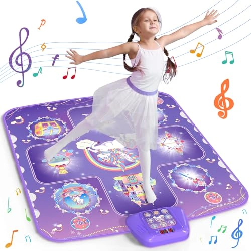 GirlsHome Unicorn Dance Mat - 5 Game Modes BuiltIn Music