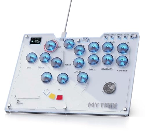 Mytrix Arcade Stick - Transparent Nintendo Switch PC Playstation 3 Playstation 4