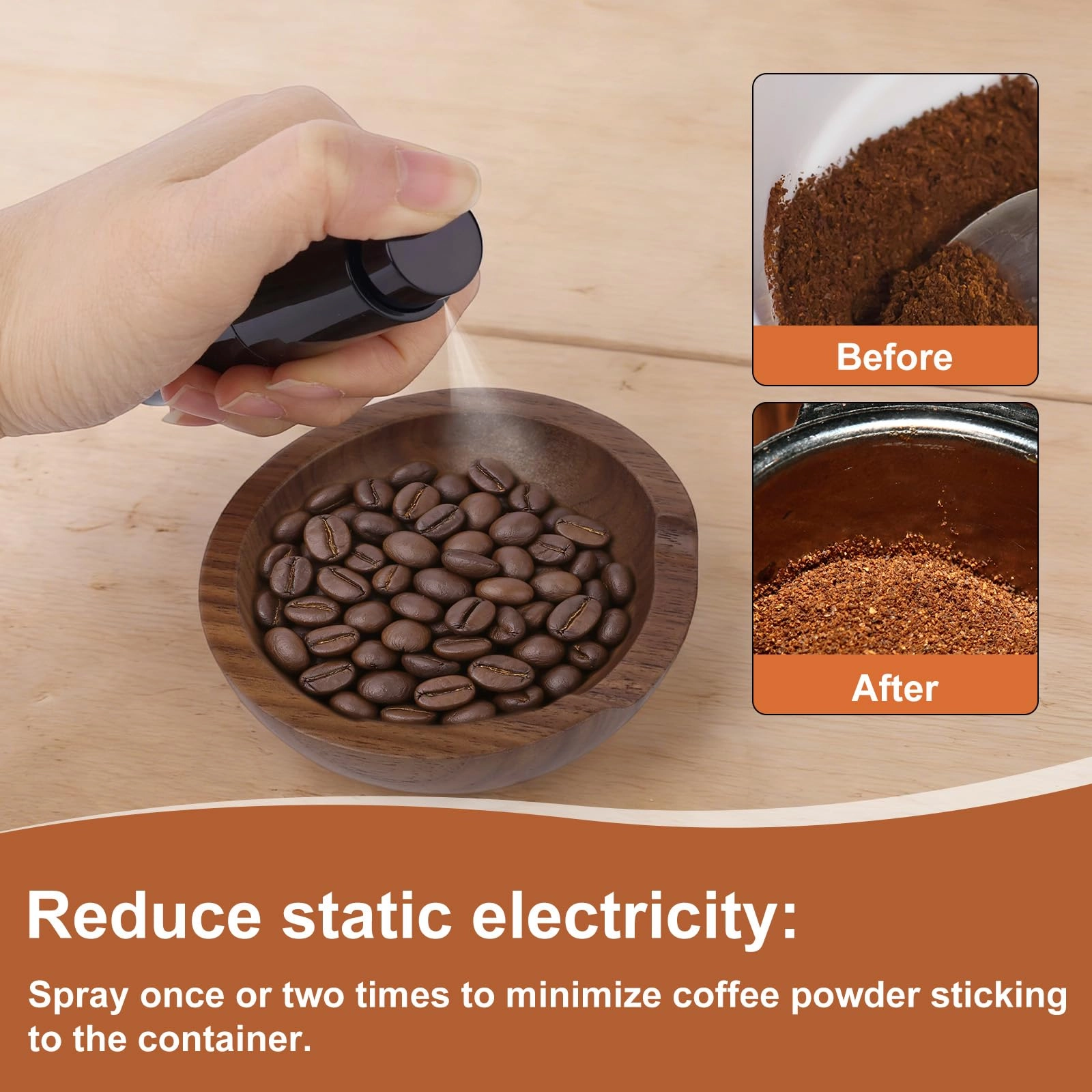 Coffee Bean Dosing Cup and Spray Bottle Set