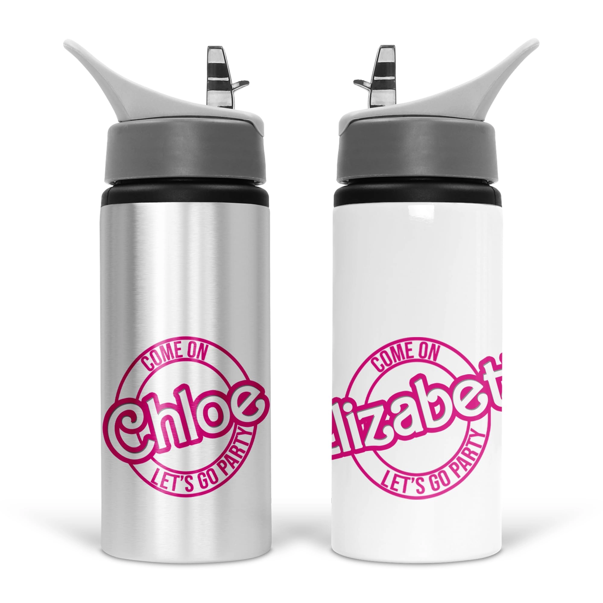 print maniacs Personalised Water Bottle - Straw Aluminium 600 ml