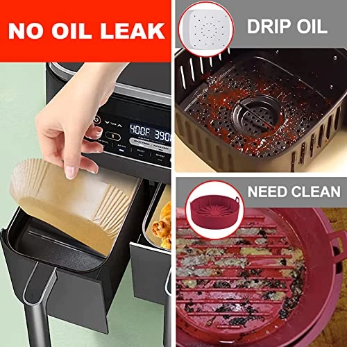 Air Fryer Liners Rectangular - Wood Pulp 100Pcs