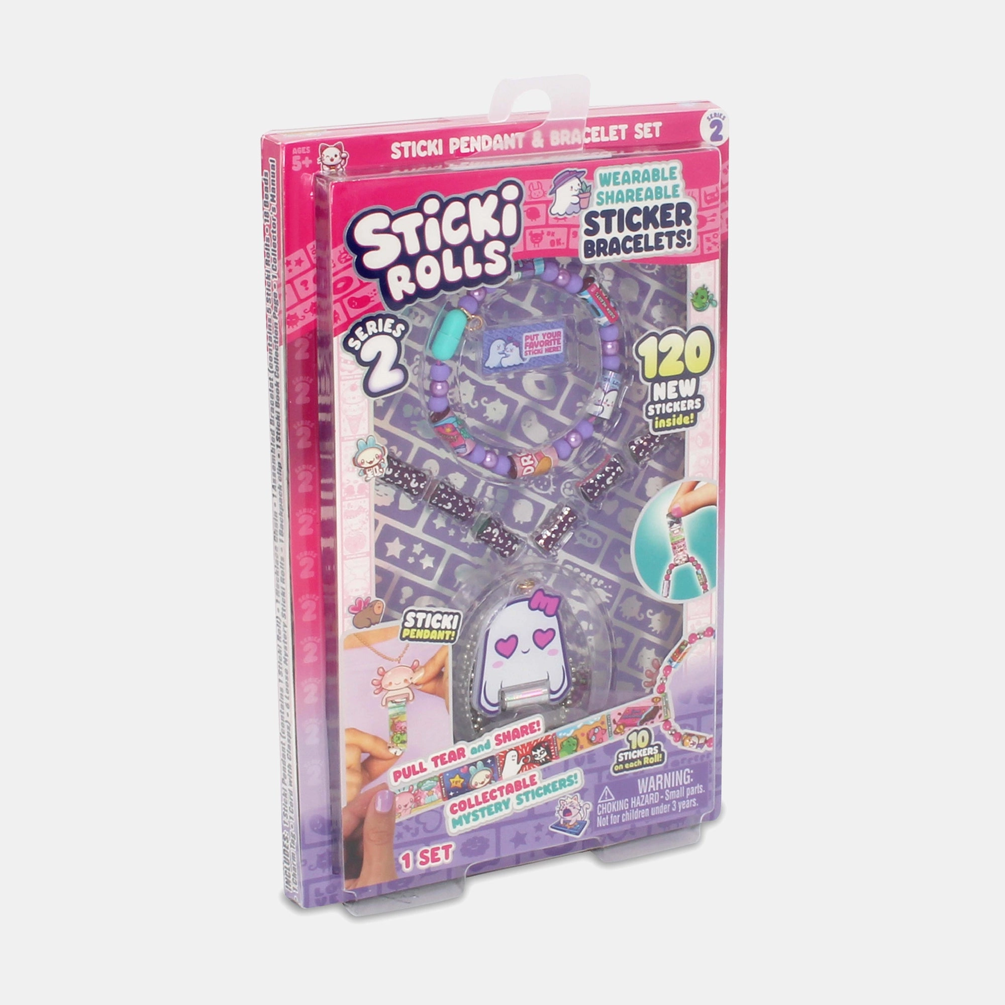 Sticki Rolls Sticker Pendant - Assorted Color Craft Activity Kit
