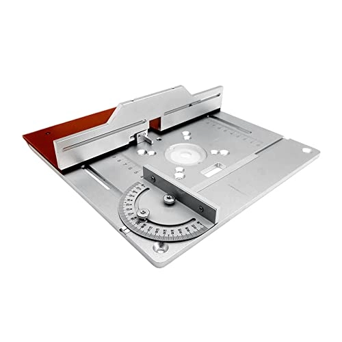 Router Table Insert Plate - 240 x 200mm Aluminum Alloy + Backer Plate + 180° Angle Gauge