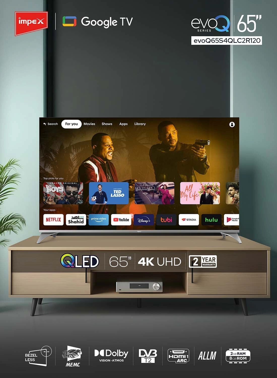 evoQ 65S4QLC2R120 - 65 in