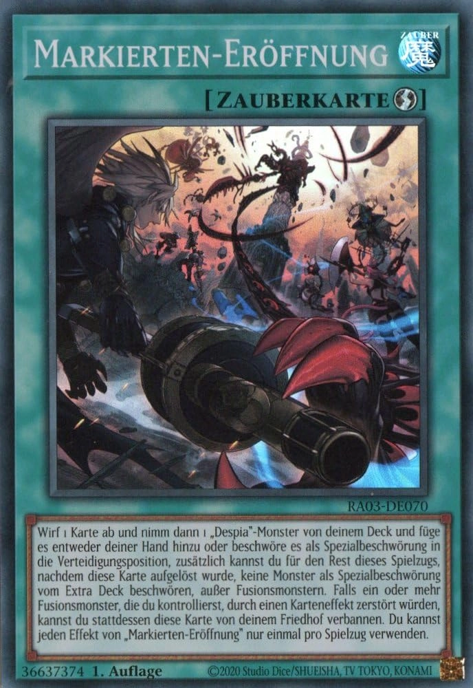 MZTCG (Near Mint) RA03-DE070 - Marked Opening Super Rare German 1st Edition Yugioh