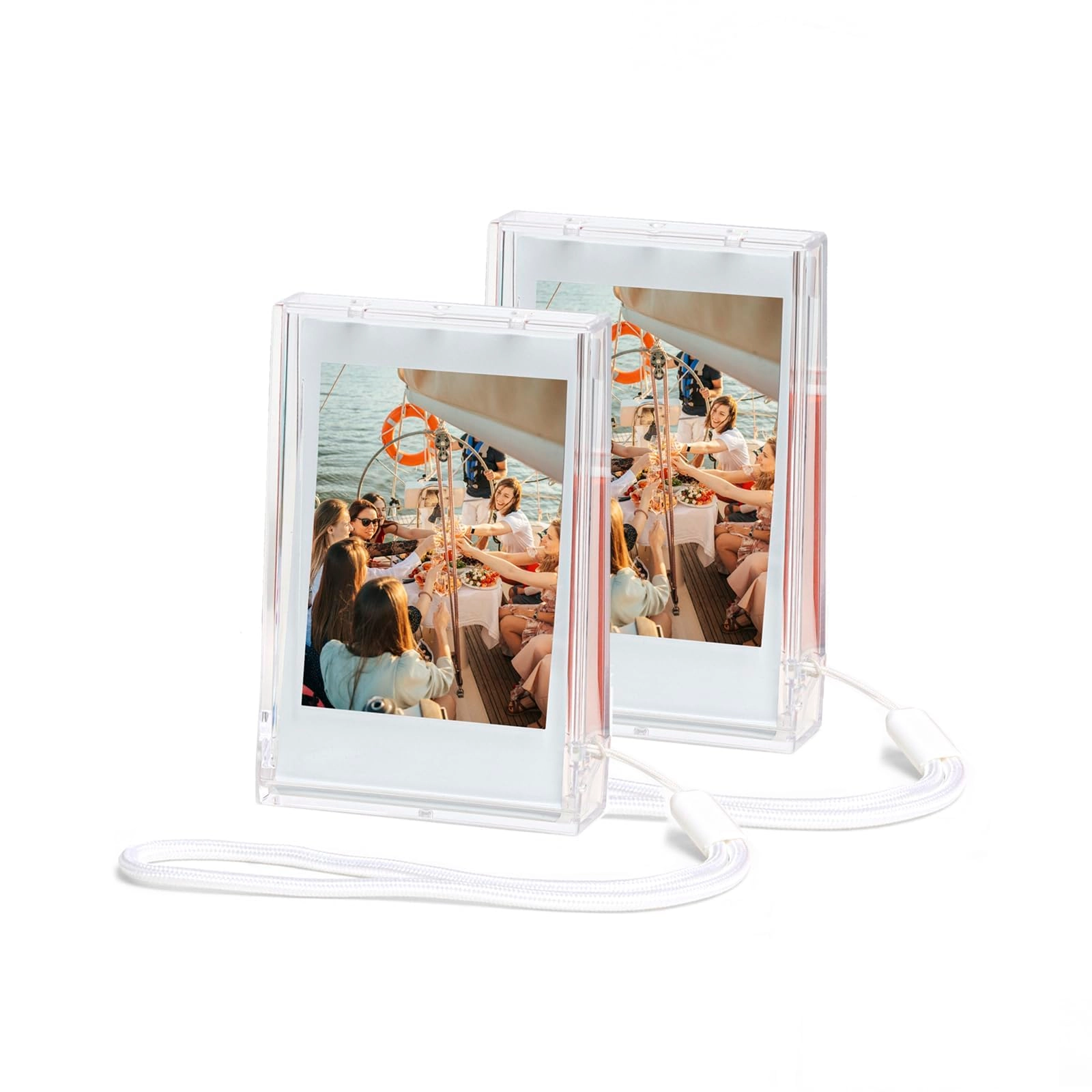 O Ozone Mini Photo Holder Storage Case - 3 inch Wrist Lanyard Set