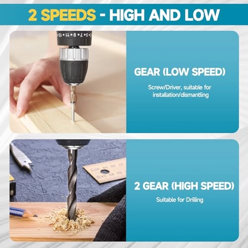 Cordless Screwdriver Set - 1500mAh 21V