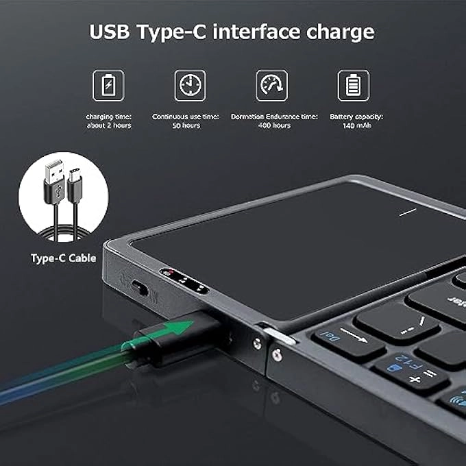 Foldable Wireless Bluetooth Keyboard - Wireless