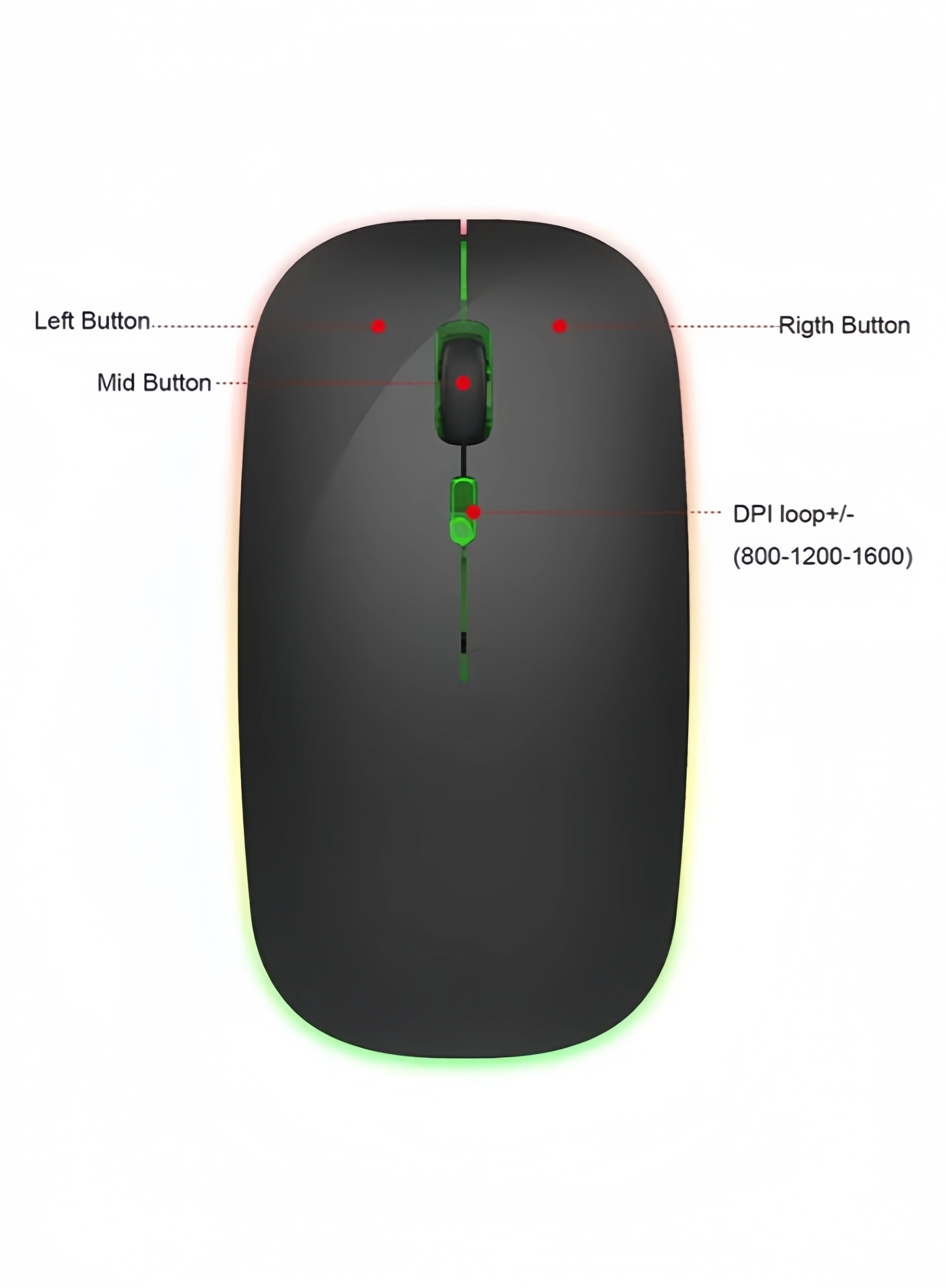 600mAh Mouse - Wireless