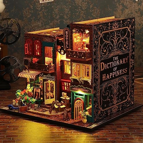 3D Wooden Puzzle Bookshelf Insert - Library of Books 1:24