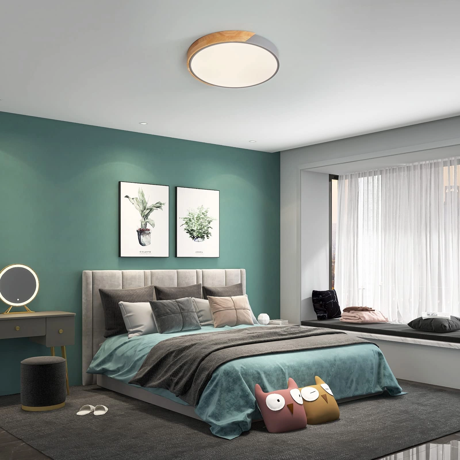 Flush Ceiling Light - 6000K 4000K 3000K Dimmable