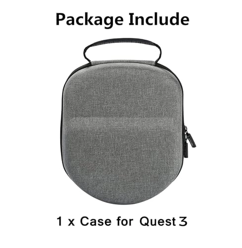 Silicone Hard Carrying Case - Compatible with Meta/Oculus Quest3/3s/2 Lightweight Portable Protection