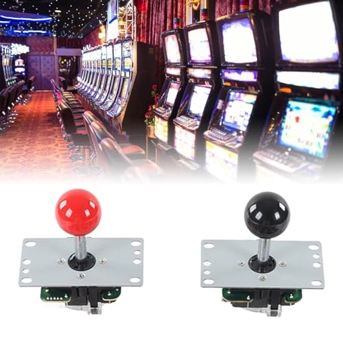 DIY Buttons Kit - Removable Ball Head Joystick 2 Players Red and Black