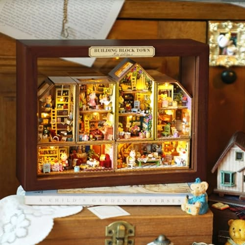 Miniature Wooden Dollhouse Furniture Kit - Creative Room 1:24