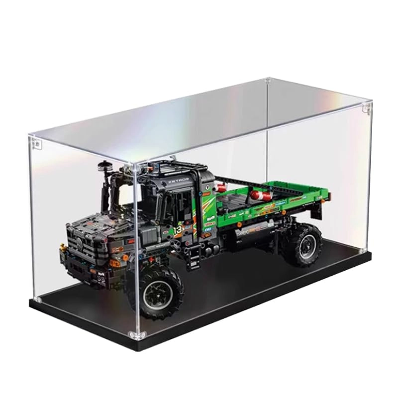 Technic 42129 Display Case - 21.65x9.84x9.84in Acrylic Black Bottom+background