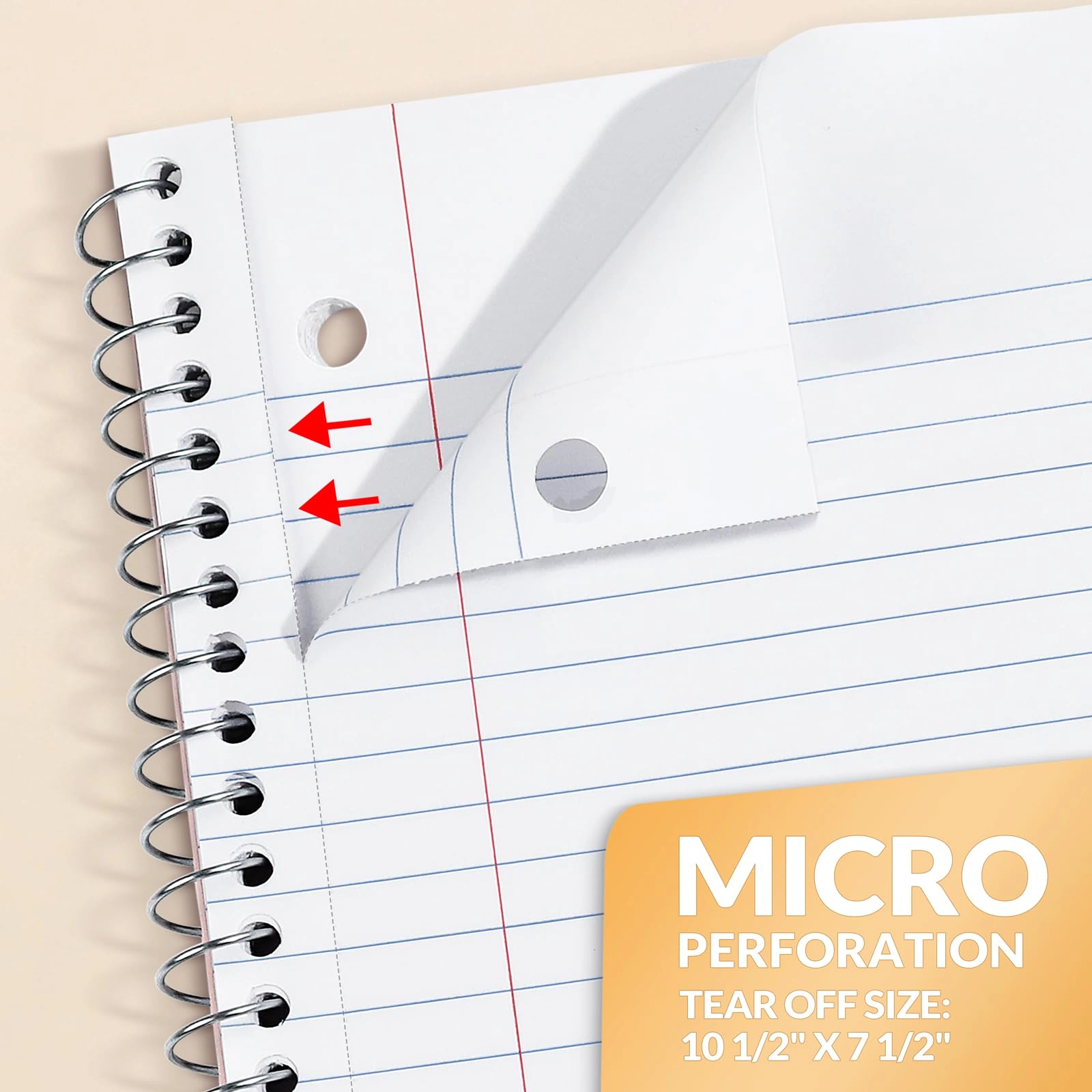 Spiral Notebook 8" x 10-1/2" Spiral - Lined 70 Sheets