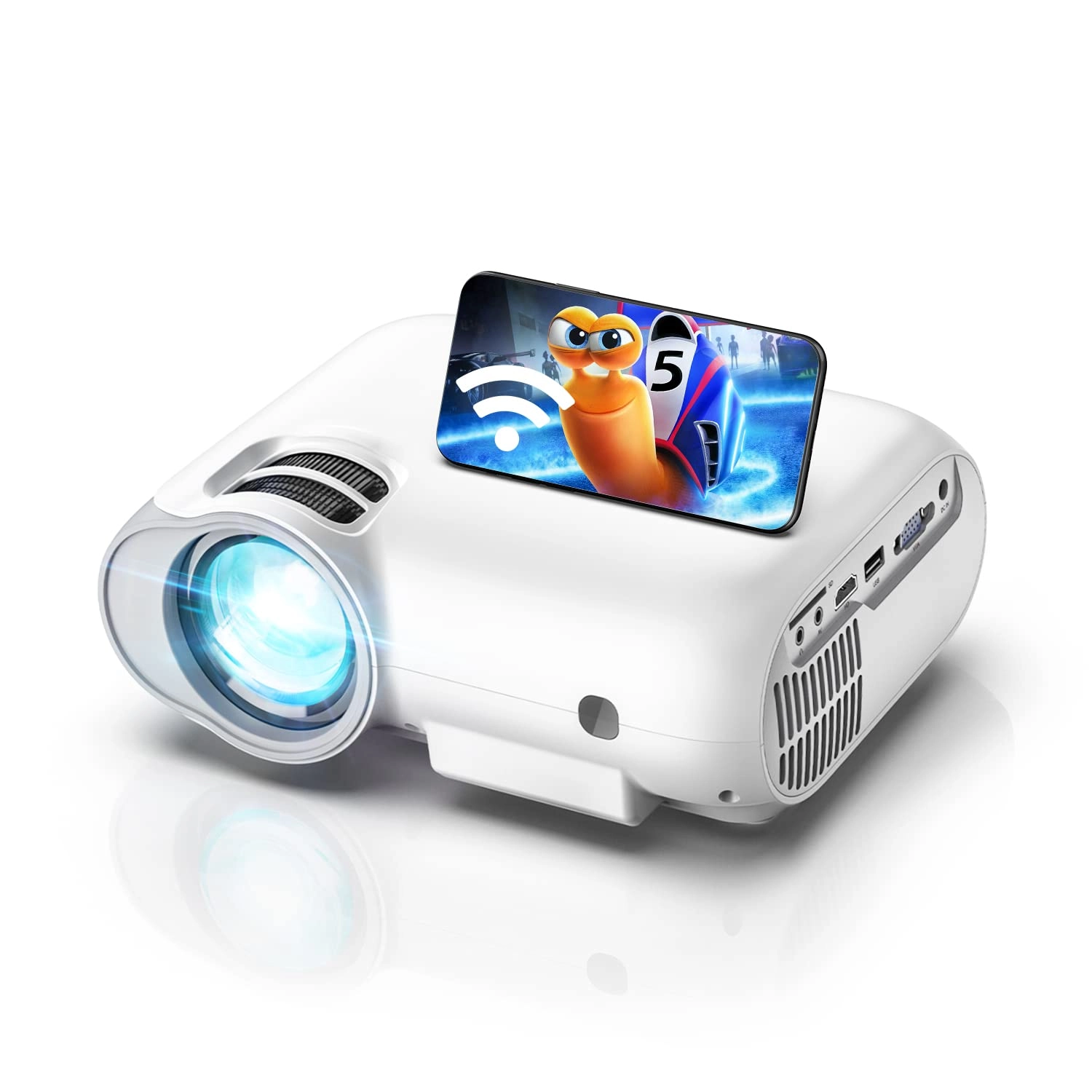 XZJX Direct Portable Projector - 7500 Lumens 1920 x 1080