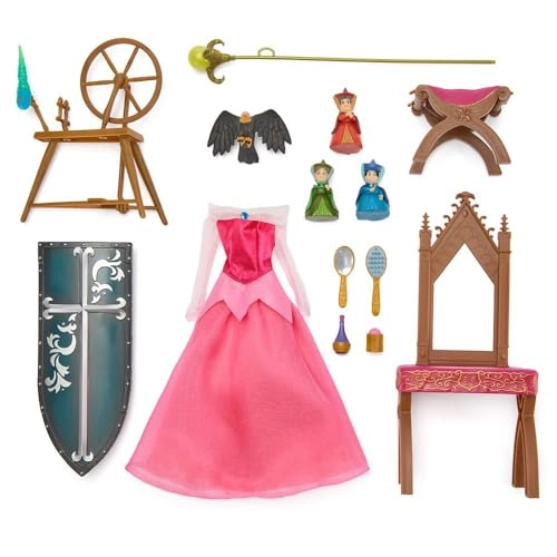 Aurora Doll Gift Set - Sleeping Beauty Play Set Prince Phillip & Maleficent Ages 3+