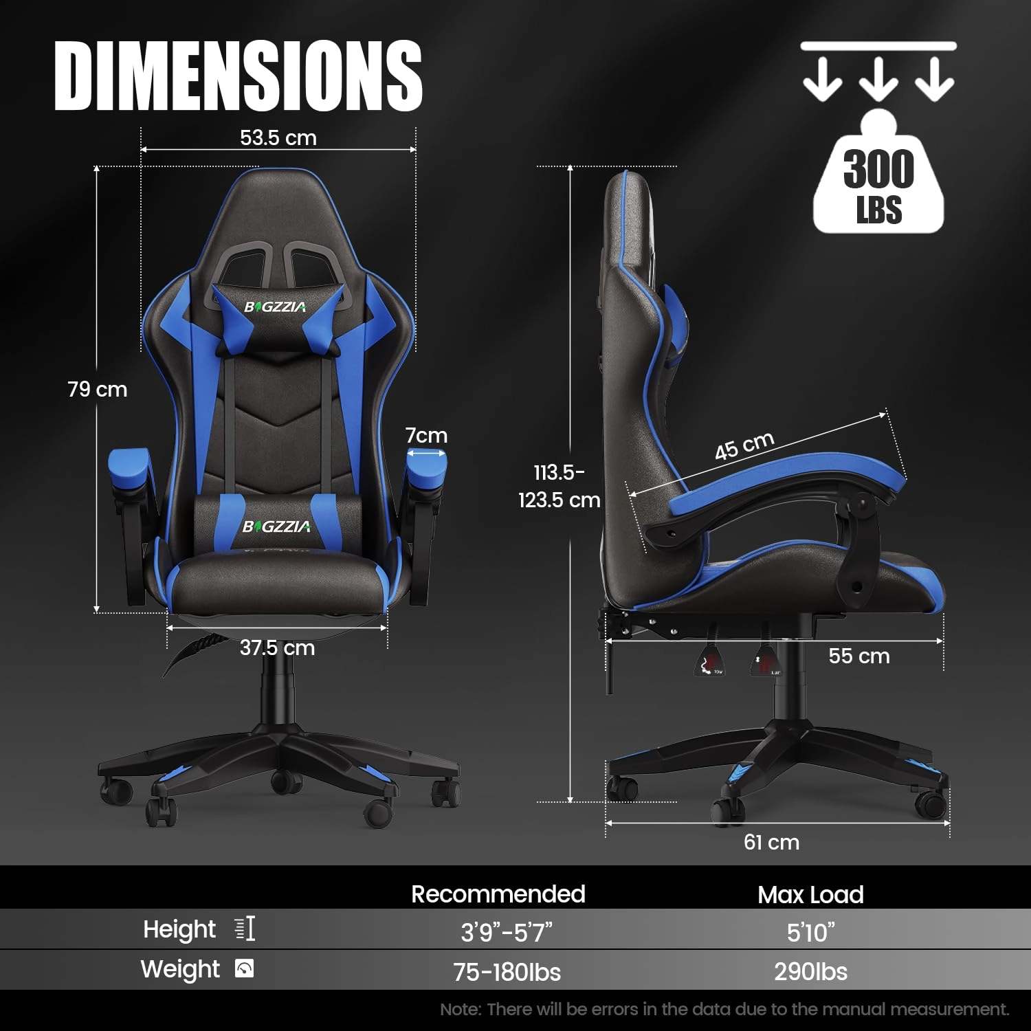 A gaming chair - Adjustable Height Reclining Feature