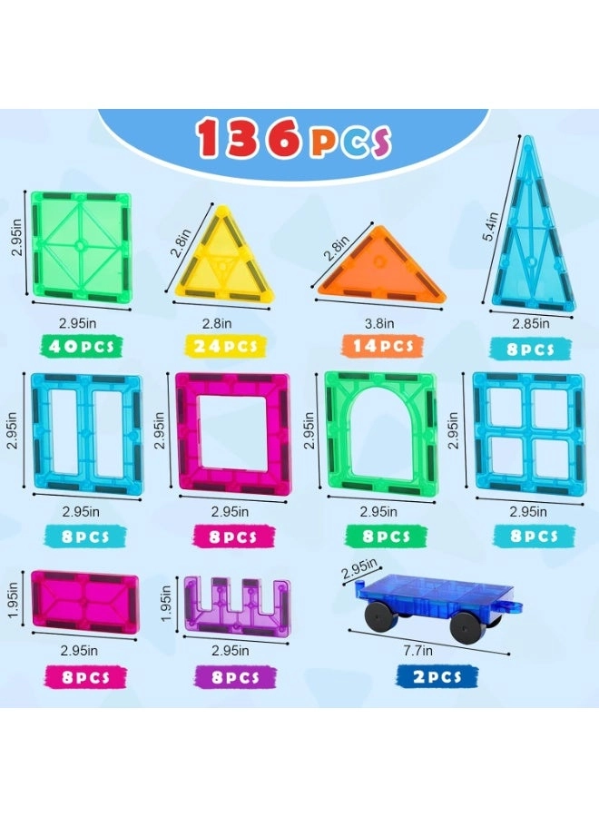 Magnetic Tiles - 136 pcs