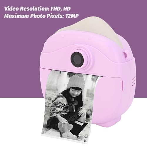 Kids Digital Camera - 12MP 2.4 Inch HD Screen Instant Print