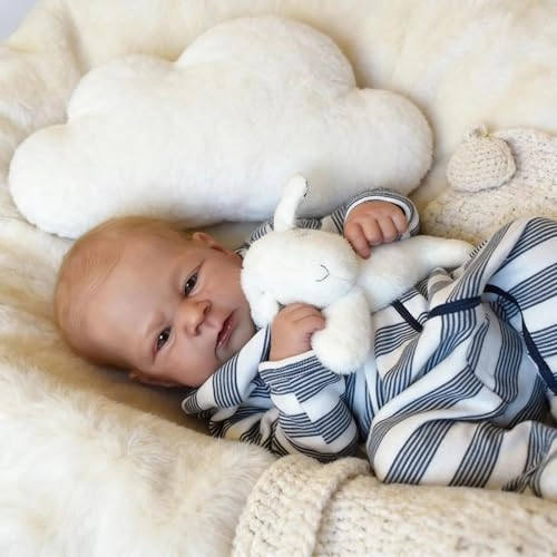 Elijah Reborn Baby Doll - 17 inch Silicone Blue Eyes Ages 3+
