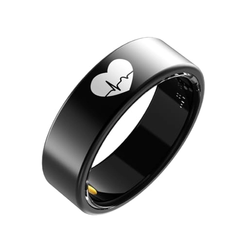 Smart Health Ring - Size 9 Black 7 Day Battery
