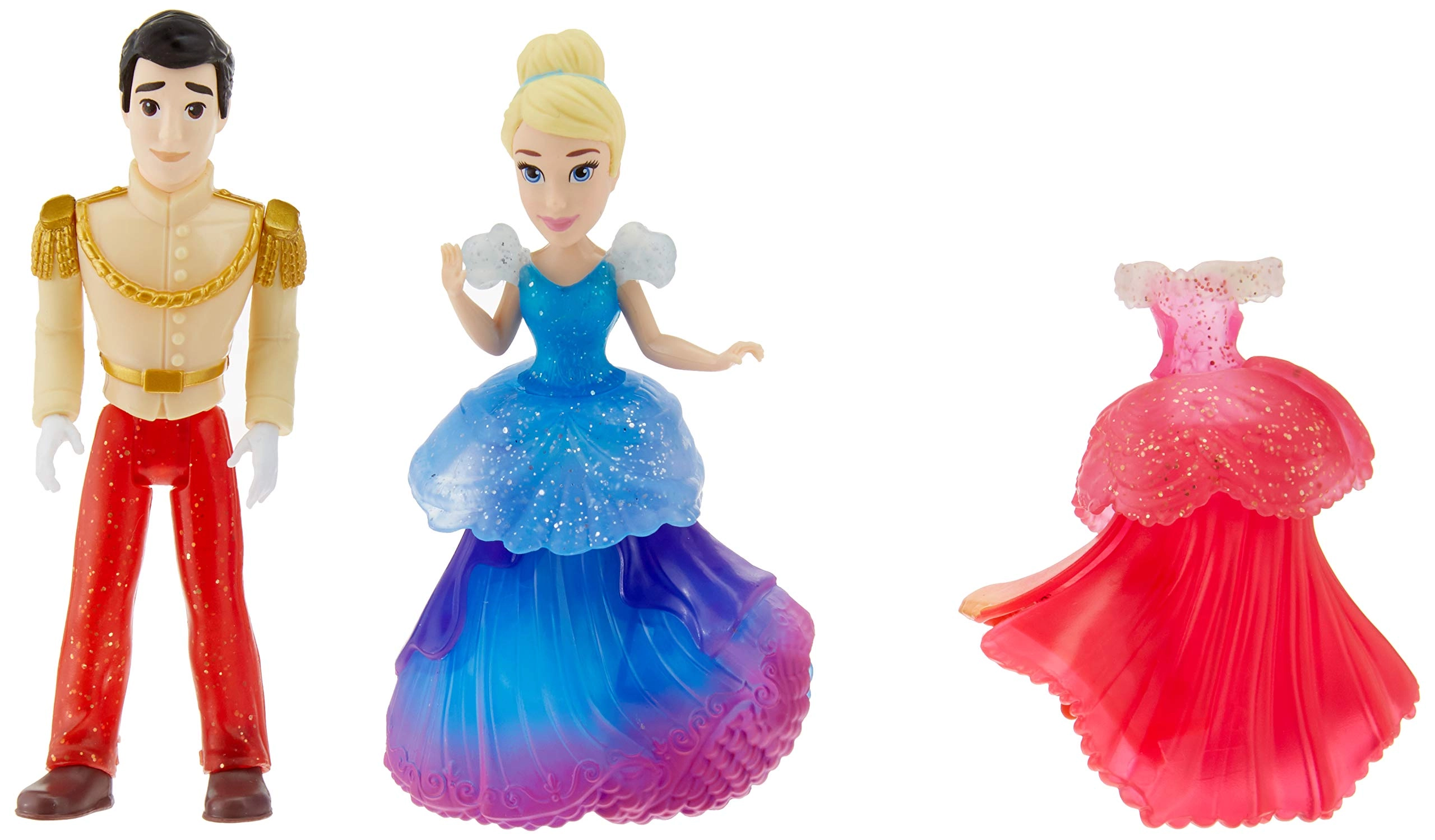Disney Cinderella and Prince Charming Fashion Doll - Royal Clips 2 Dresses