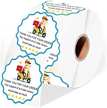 MZA STORES Thank You for Your Order Stickers - 500 pcs 2 Inch