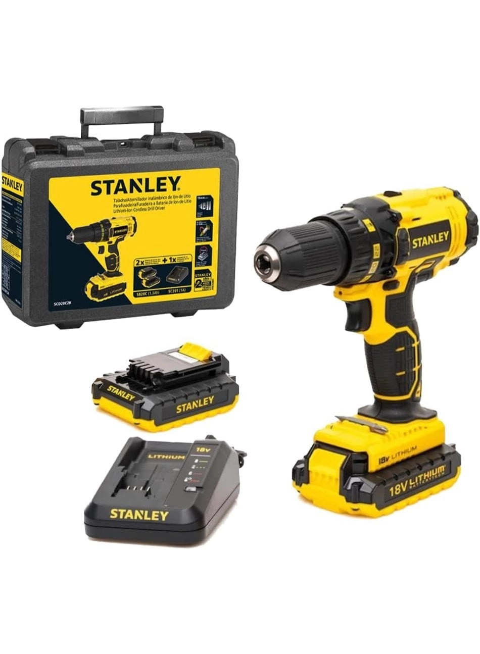 Stanley Cordless Drill Driver - 18V Brushless 13mm