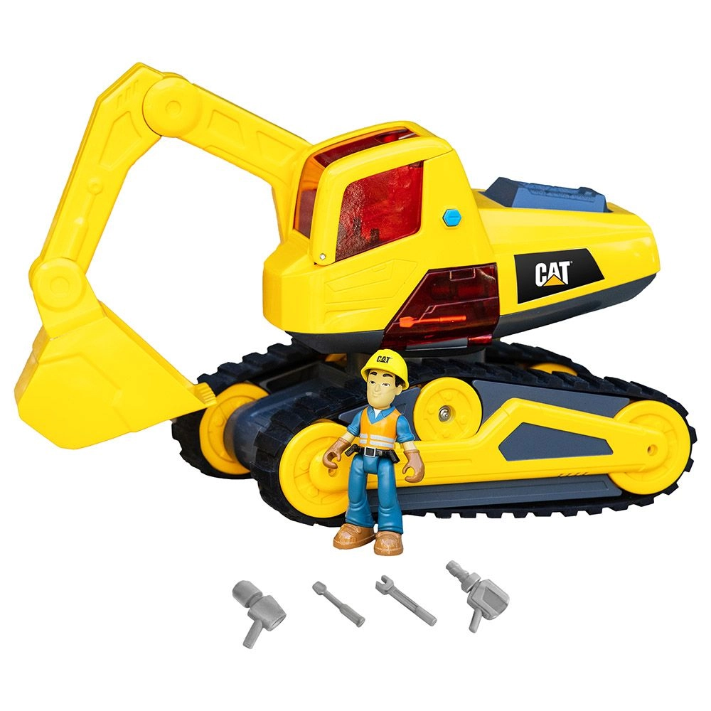 CAT Power Action Crew Excavator - Light & Sound Yellow