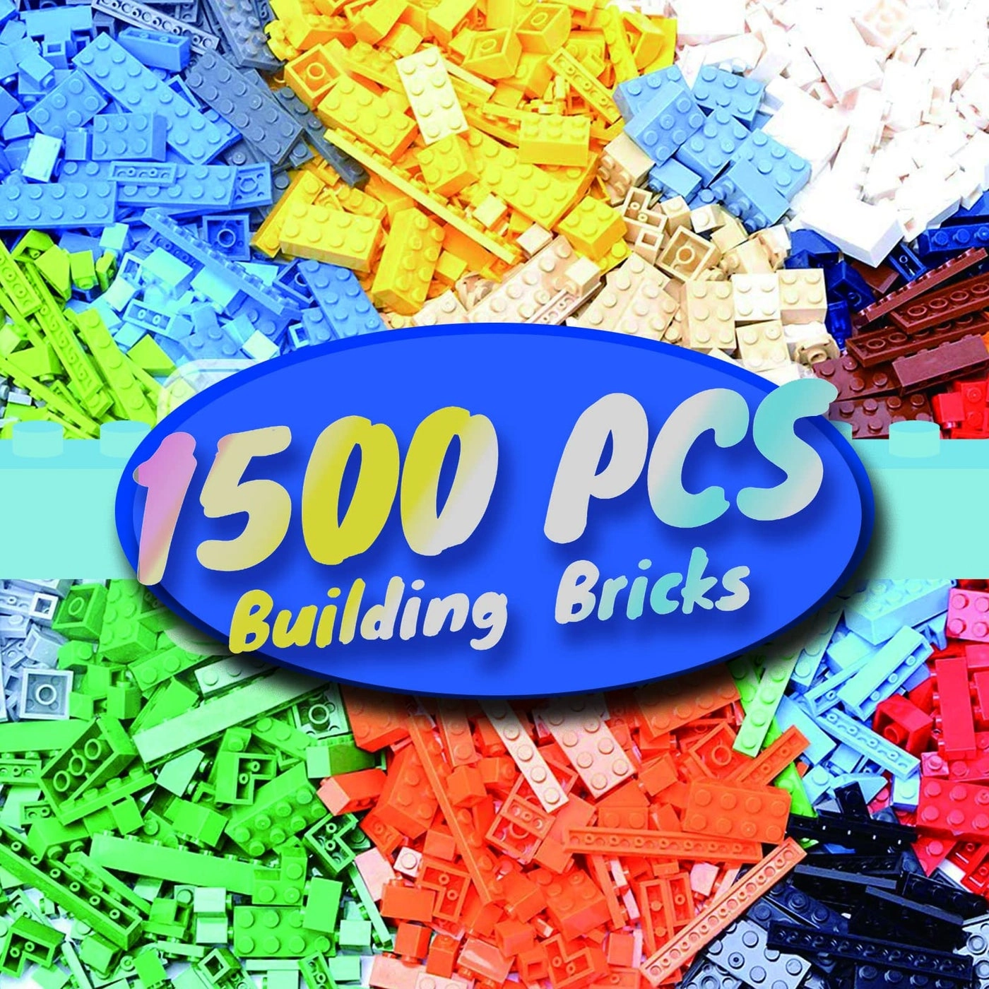 HUIZDQ Building Bricks - 1500 pcs