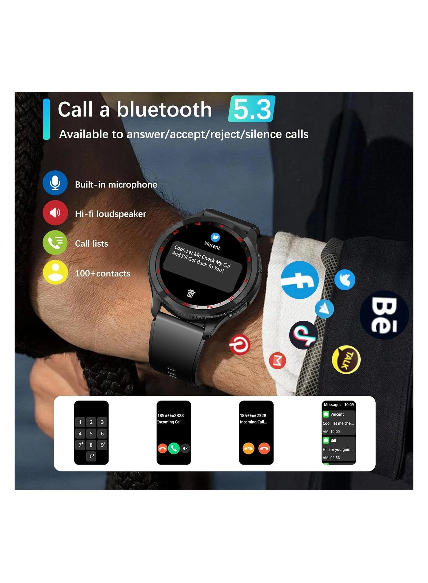 Rotatable Dial Smart Watch - 1.43 inch