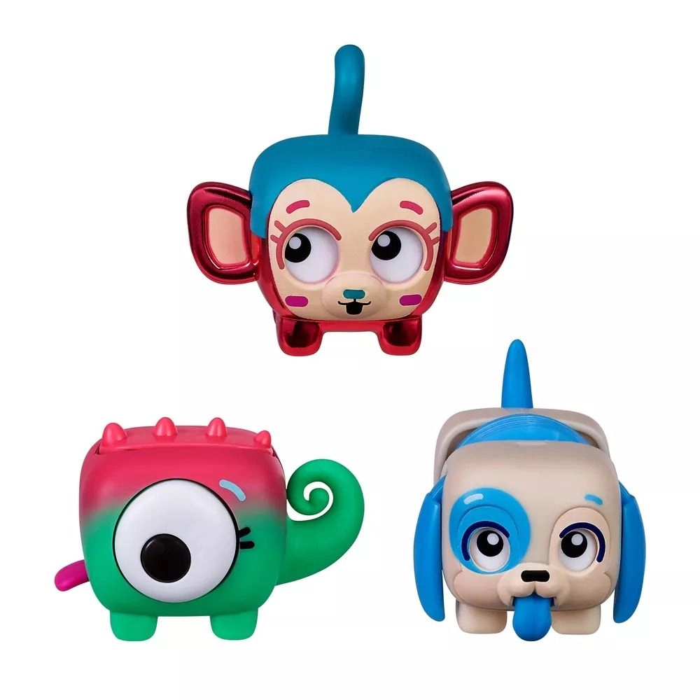 Curly Chameleon + Pop Tube Pup + Cheeky Pop Monkey - Metallic