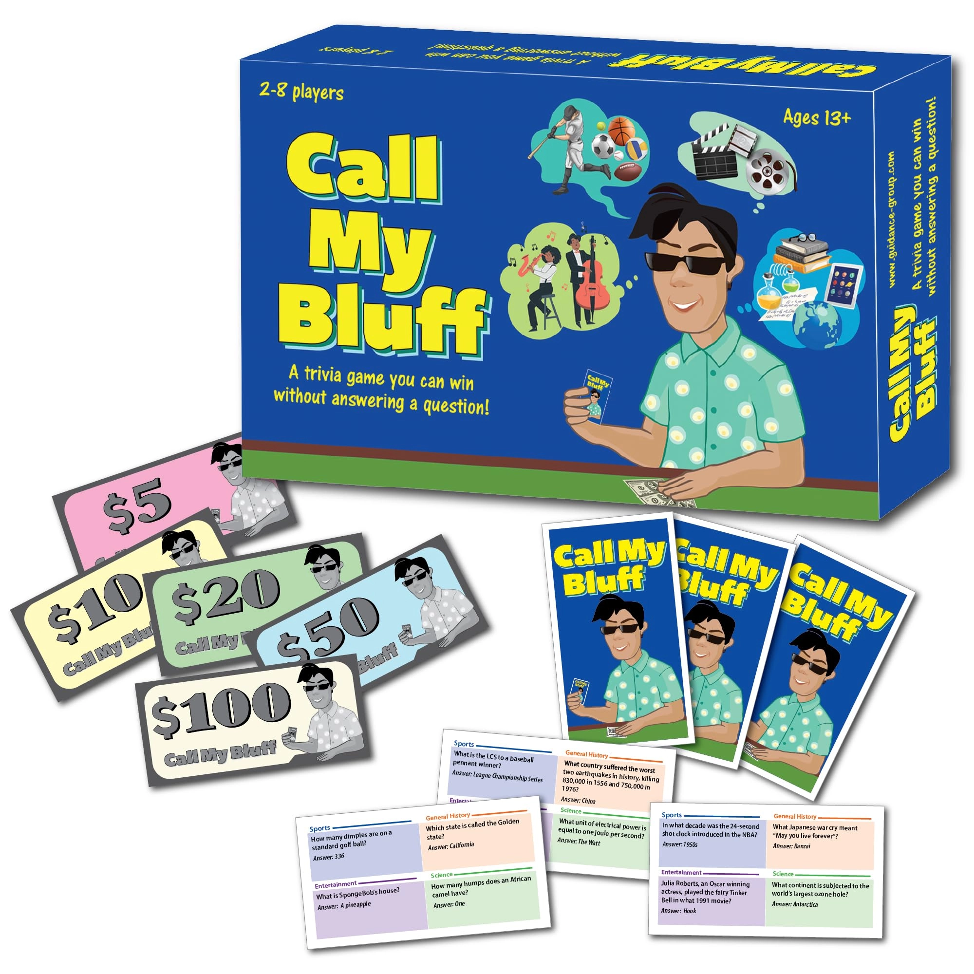 The Guidance Group Call My Bluff: A Trivia Game You Can Win Without Answering a Question - Card Game
