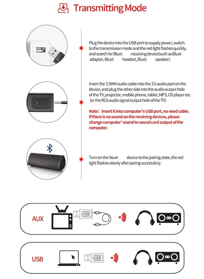 Bluetooth USB Transmitter - 5.3