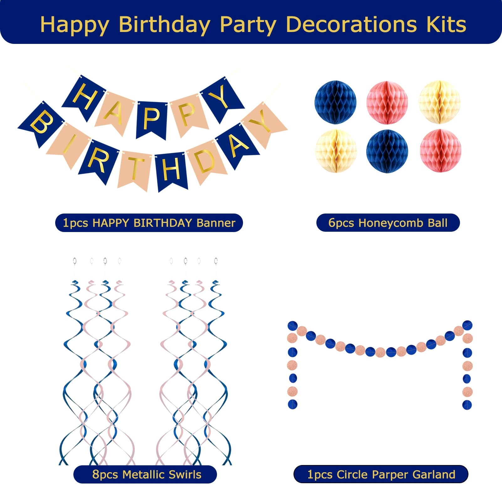 Birthday Decorations - 1.0 Count Birthday