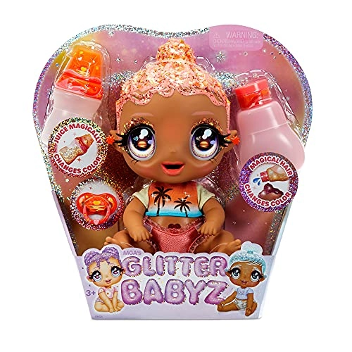 MGA Entertainment Solana Sunburst Baby Doll - Glitter Pink Hair 3 Color Changes Ages 3-5+