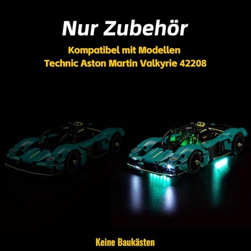 LED Light Set - Compatible with Lego 42208 Aston Martin Valkyrie Battery & USB
