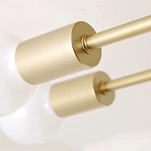 Retro Metal Chandelier Sputnik - E27 6 Lights Gold