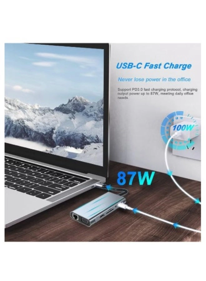USB C Adapter - 11-in-1 4K HDMI