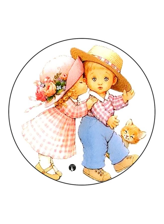 BP Birds Printed Round Polyester Gaming Mouse Pad