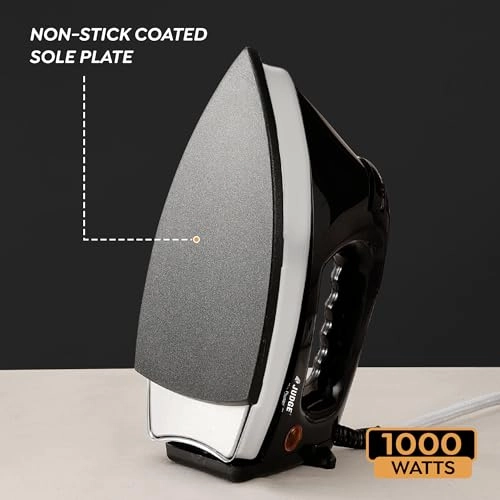 Heavy Weight Dry Iron - 1000 watts Non-Stick Coated Sole Plate