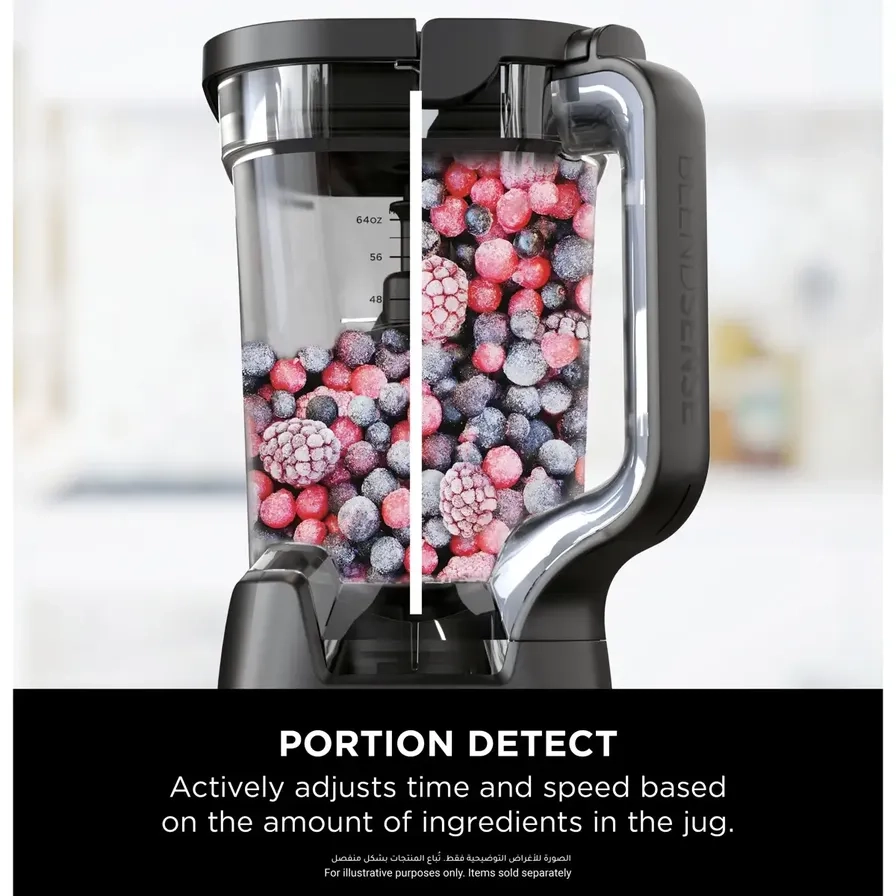 Detect Power Blender Pro - BlendSense Technology 2-in-1 Jug & Single-Serve 15+ Functions