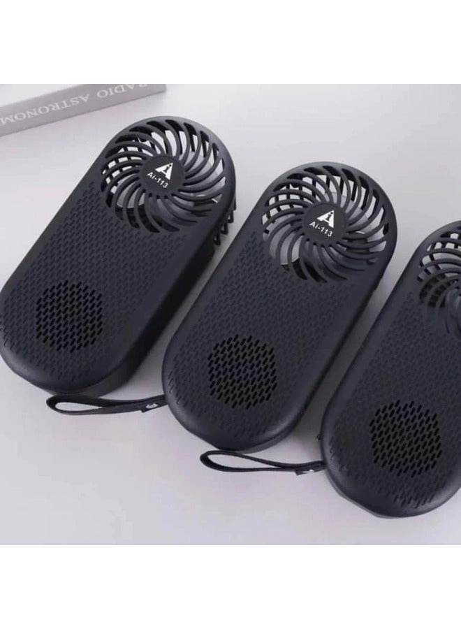 Mini fan wireless bluetooth speaker