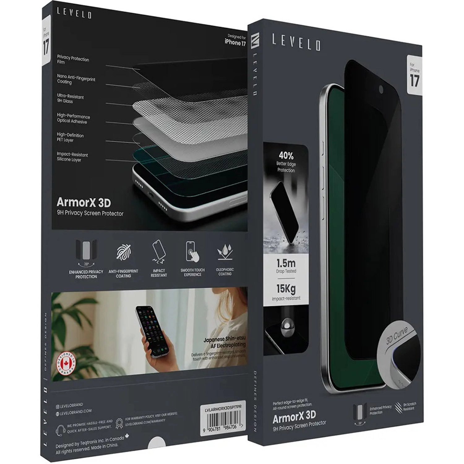 ArmorX 3D - Privacy Screen Protector iPhone 17