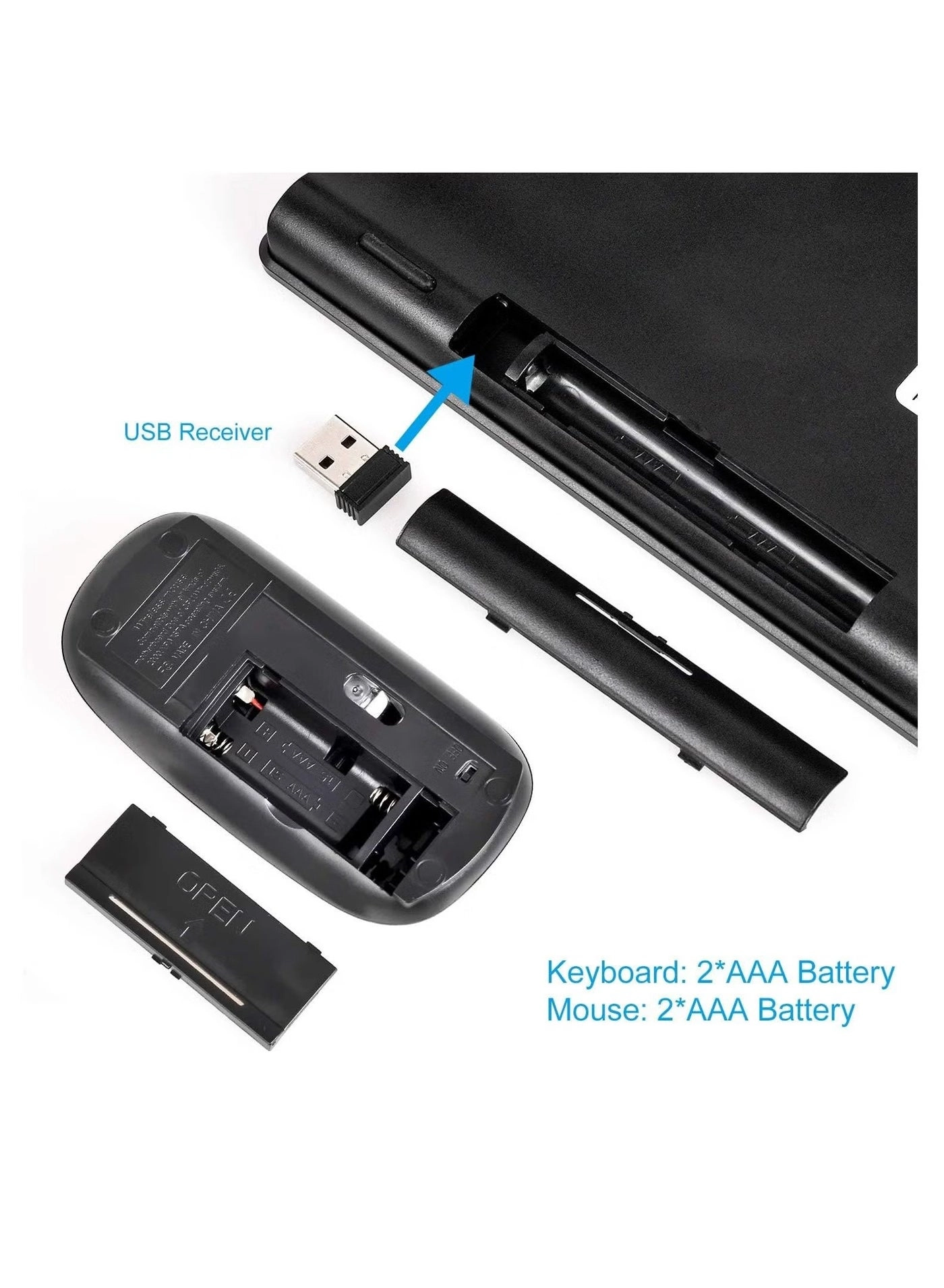 Wireless Keyboard & Mouse Combo - Wireless