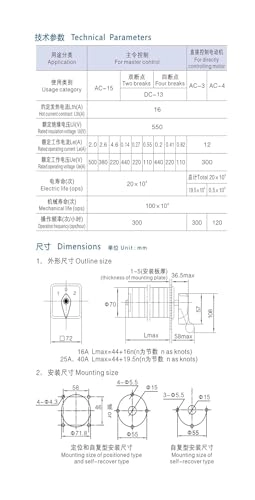 LW5-40/6 - Cam Switch 40A 690V