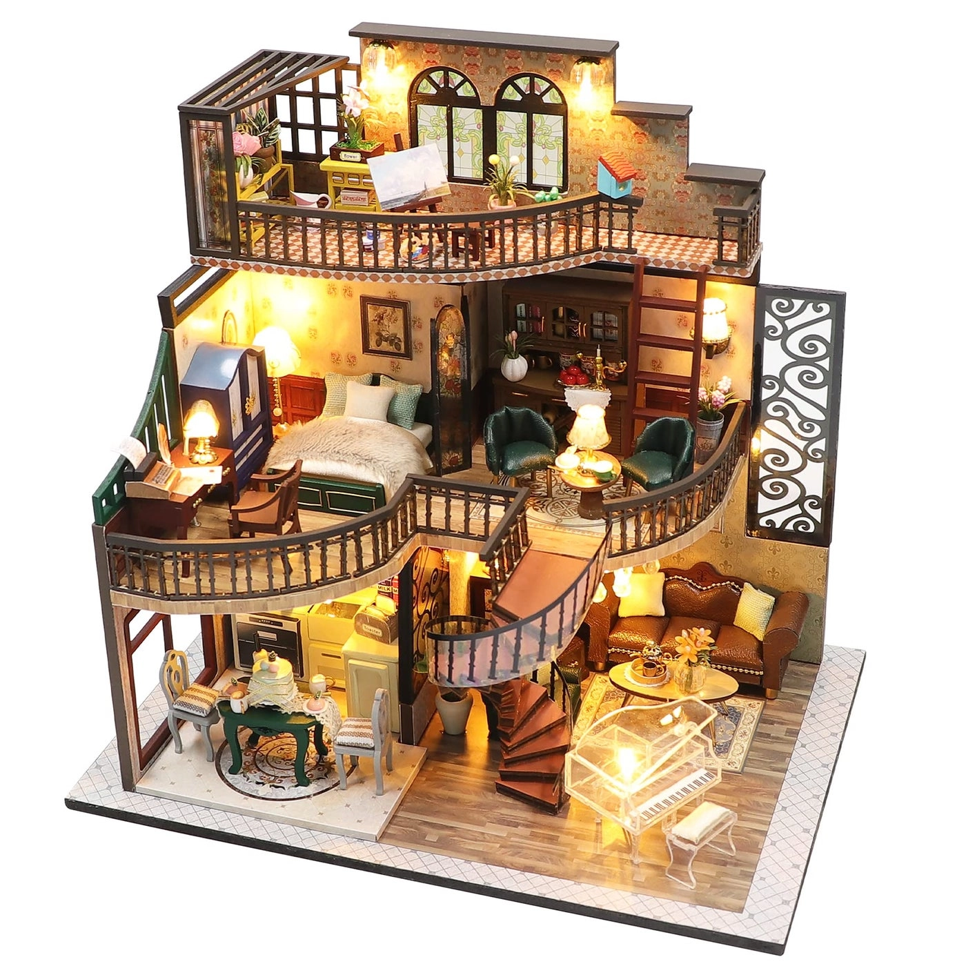 Spilay DIY Miniature Dollhouse Kit - Best Valentine's Day 1:24